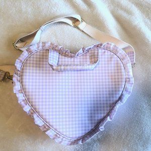 Stoney Clover Lane Purple Gingham Heart Tote